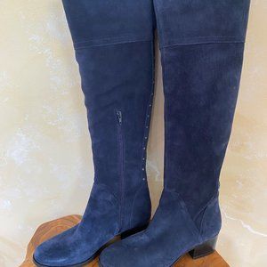 Women's Suede Boots, Blue, Knee High, Vince Camuto, Size 10M